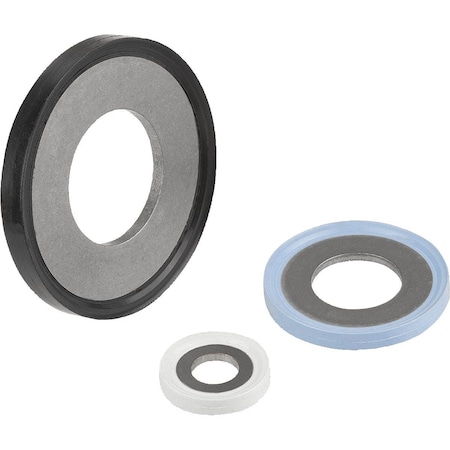 Seal And Shim Washer Hygienic Usit®, D=16,1, Stainless 1.4404, Comp:70 Epdm 291 Comp:Black Ehedg
